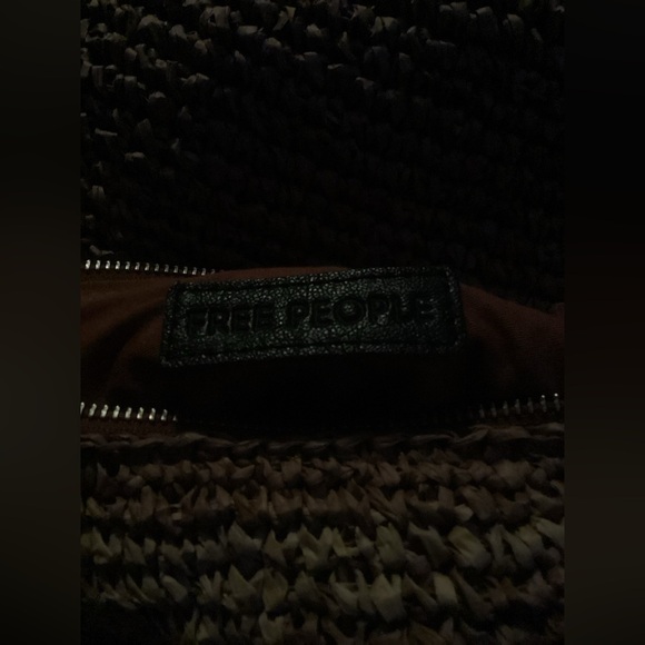 NWT Free People Santorini Straw Tote Bag w/ Leather Adjustable Strap 17x15 New - Picture 6 of 9